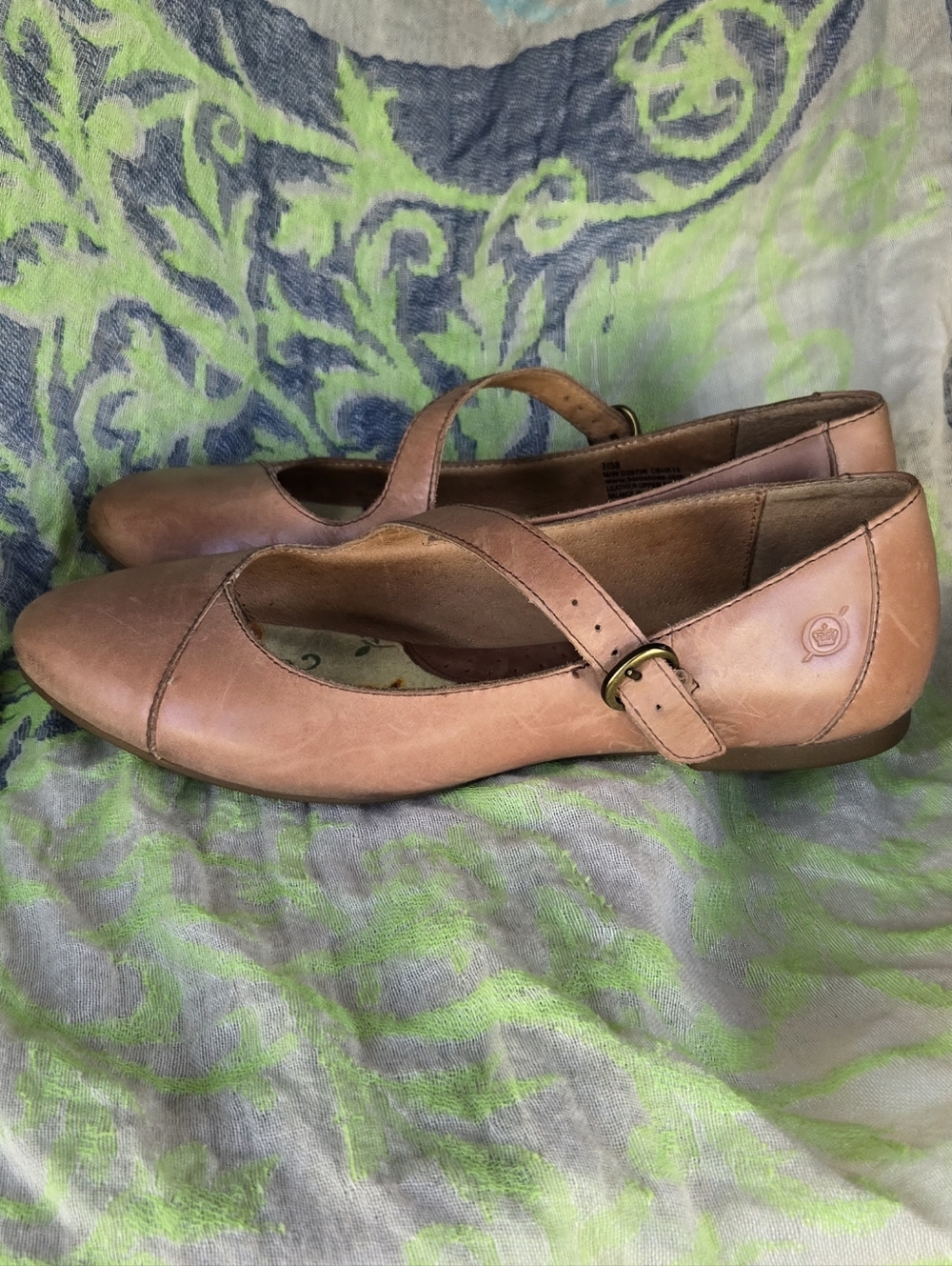 Born Women's Tan Mary Jane Flats